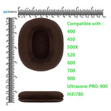 Geekria Comfort Velour Replacement Ear Pads for Turtle Beach Stealth 400, 450, 500X, 520, 600, 700, 900, HiFi780 Headphones Ear Cushions, Headset Earpads, Ear Cups Cover Repair Parts (Brown)