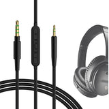 Geekria Audio Cable with Mic Compatible with Bose QuietComfort Ultra/SE/45/35II/35/700 Headphones, 3.5mm to 2.5mm Replacement Stereo Cord with Inline Microphone (4 ft / 1.2 m)