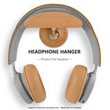 Geekria Wooden Headphone Wall Mount for Over-Ear Headphones, Headset Wall Mount, Headsets Hanger Compatible with AirPods Max, Sony WH-1000XM5, WH-1000XM4, Bose QC45, QC35 Headphones.