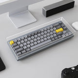 Geekria 65% Keyboard Dust Cover, Clear Acrylic Keypads Cover for 68 Keys Computer Mechanical Wireless Keyboard with Knob, Compatible with Keychron Q2, Keychron V2