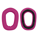 Geekria Comfort Mesh Fabric Replacement Ear Pads for Logitech G435 G335 Headphones Ear Cushions, Headset Earpads, Ear Cups Cover Repair Parts (Red)