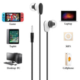 Geekria Kids Wired Earbuds with Mic for School and Online Class, Children's 3.5mm Jack In-Ear Earphone with 85dB Volume Limit for Small Ears, Storage Case Included (Black)
