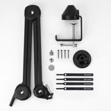 Geekria for Creators Microphone Arm Compatible with Shure MV88+, SM7B, MV7, SM58, SM57, Mic Boom Arm Mount Adapter with Tabletop Flange Mount, Suspension Stand, Mic Scissor Arm, Desk Mount Holder