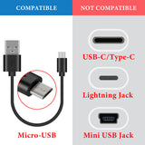 Geekria USB Sport Earphones Short Charger Cable Compatible with Jabra Sport Pulse, Elite 65e, Halo Fusion, HALO SMART Charger, USB to Micro-USB Replacement Power Charging Cord (1 ft/30 cm)