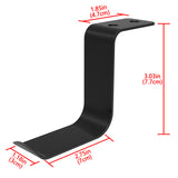 Geekria Headphone Wall Mount Aluminum Headset Holder, Gaming Headset Headphone Hook Holder, Headphone Stand Hanger Wall Mount Under Desk for All Headphones Size (2Pcs / Z / Black)