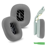 Geekria Comfort Mesh Fabric Replacement Ear Pads for Astro Gaming A10 Gen 2 Headphones Ear Cushions, Headset Earpads, Ear Cups Cover Repair Parts (Grey/Black)