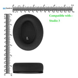 Geekria SNAP Magnetic Ear Pads for Beats Studio 3 Wireless, Studio 2 Wireless, Studio 2 Wire Magnetic Easy Switch Ear Cushions, Exchange Earpads in Seconds(Black Mesh Fabric, 1 Pair)