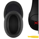 Geekria QuickFit Replacement Ear Pads for HyperX Cloud Flight, Cloud Flight S, Cloud Stinger Gaming Headphones Ear Cushions, Headset Earpads, Ear Cups Cover Repair Parts (Black )
