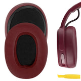 Geekria QuickFit Replacement Ear Pads for Skullcandy Venue Wireless ANC Headphones Ear Cushions, Headset Earpads, Ear Cups Cover Repair Parts (Deep Red)