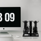 Geekria Acrylic Dual Headphones Stand for On-Ear Headphones, Gaming Headset Holder, Desk Display Hanger Compatible with AKG K845, Sony WH-1000XM4, Sennheiser, JBL (Black)