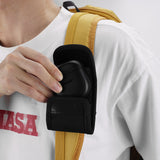 Geekria Earbuds Soft Case, Compatible with Bose Soundcore JBL Earbuds, Suitable for Travel, Mountaineering, Washable, with Velcro, Can be Attached to Shoulder Strap or Backpack (Black)