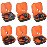 Geekria Shield Gaming Headset Case for Large Over-Ear Headphones, Replacement Hard Shell Travel Carrying Bag with Cable Storage, Compatible with Sony WH-G700, MDR-G300 Headsets (Dark Grey)