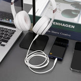 Geekria Audio Cable Compatible with Beats Studio Pro/3/2, Solo 4/3/2/HD, Mixr, Pro Headphones Cable, 1/8" (3.5mm) to 3.5mm Replacement Stereo Cord (4 ft/1.2 m White)
