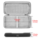 Geekria Hard Shell Keyboard Case Travel Carrying Bag, Compatible with Logitech MX Keys Mini Minimalist Wireless Illuminated Keyboard (Grey)