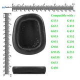 Geekria Elite Sheepskin Replacement Ear Pads for Logitech G533, G633, G635, G933, G935, G930 G933S G633S G635 G430 G431 G432 G433 G332 G230 G231 G233 G35 Ear Cups Cover Repair Parts (Black)