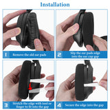 Geekria Comfort Mesh Fabric Replacement Ear Pads for Sony WH-CH700N, WH-CH710N, WH-CH720N Headphones Ear Cushions, Headset Earpads, Ear Cups Cover Repair Parts (Black)