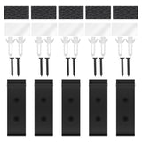 Geekria Foldable Wall Mount Headphones Holder, Headset Wall Hanger, Aluminum Wall Mount Hook, Hold Up to 1kg with 3M Tape, 20kg with Screws, Stand Come with Headband Protective Pad (Black / 5 Pcs)