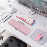 Geekria 65% Keyboard and Mouse Combo Case, Hard Shell Travel Carrying Bag for 68 Keys Mechanical Gaming Keyboard, Compatible with YUNZII AL66, RK ROYAL KLUDGE R65 (Pink)