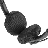 Geekria 100 Pairs Disposable Headphones Ear Cover for Small Call Center Headset Earcup, Stretchable Sanitary Ear Pads Cover, Hygienic Ear Cushion Protector (XS / Black)