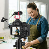 Geekria for Creators 3.5mm TRS to TRS Microphone Coil Cable 1.6 ft / 50 CM, Compatible with Rode SC2, VideoMic, VideoMicro, VideoMic GO II, Wireless GO II Mic Connect Camera, Mic Cord (Black)