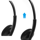 Geekria USB Headset with Mic and Mute Option, Wired Headphones for PC, Laptop, Tablet, Computer Headset with Noise Cancelling Microphone, All Day Comfort for Meetings, Call Center (Black)