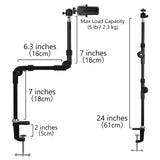 Geekria for Creators Microphone Arm Compatible with Elgato Wave:1, Wave:3 Mic Boom Arm Mount Adapter, Suspension Stand, Mic Scissor Arm, Desk Mount Holder