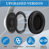 Geekria SNAP Magnetic Ear Pads for Beats Studio 3 Wireless, Studio 2 Wireless, Studio 2 Wire Easy Switch Ear Cushions, Exchange Earpads in Seconds (Black Protein Leather, 1 Pair)