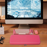 Geekria 75% Keyboard Case, Hard Shell Travel Carrying Bag for Compact 84 Key Computer Mechanical Gaming Keyboard, Compatible with Nuphy Air75, Logitech POP Keys/ POP ICON Combo (Rose)