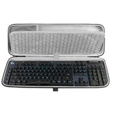 Geekria Full Size Keyboard Case, Hard Shell Travel Carrying Bag for 108 Keys Computer Mechanical Gaming Keyboard, Compatible with Logitech G915 / G915 X (Dark Gray)