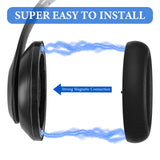 Geekria SNAP Ear Pads Replacement Kit for Beats Studio Pro Headphones, Magnetic Easy Switch Ear Cushions, Exchange Earpads in Seconds, Repair Parts (Protein Leather+Velour, 2 Pairs)