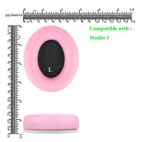 Geekria SNAP Magnetic Ear Pads for Beats Studio3 Wireless, Studio 2 Wireless, Studio 2 Wired Series Easy Switch Ear Cushions, Exchange Earpads in Seconds (Pink Protein Leather, 1 Pair)
