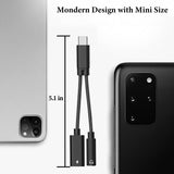 Geekria USB-C to 3.5mm Jack Audio Charger Adapter, PD 60W Fast Charge, USB-C DAC Digital Audio Cable Compatible with Samsung Galaxy S23 S23 Ultra S23+, Google Pixel 8 7, HTC U205G U19e