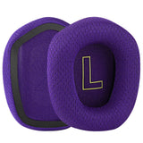 Geekria Comfort Mesh Fabric Replacement Ear Pads for Logitech G733, G535, G335 Headphones Ear Cushions, Repair Parts with Video Guide (Purple)