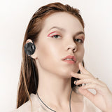 Geekria Wired Clip On Ear Headphones, Portable Hook On Ear Headphones with Microphone and Call Controller Compatible with Android, Avoid Headphone Hair (Black)