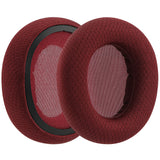 Geekria Comfort Mesh Fabric Replacement Ear Pads for SteelSeries Arctis Nova Pro Wired, Arctis Nova1, Nova3, Nova4, Nova5, Nova7 Headphones Ear Cushions (Red)