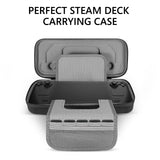 Geekria Carrying Case Compatible with Steam Deck, Hard Shell Carry Case Portable Travel Storage with Pocket Compatible with Steam Deck Accessories, and Original Charger Storage Bag (Black)