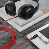 Geekria Audio Cable with Mic Compatible with Beats Studio Pro Studio3 Studio2 Headphones Cable, 1/8" (3.5mm) to 3.5mm Replacement Stereo Cord with Inline Microphone and Volume Control (4 ft/1.2 m)