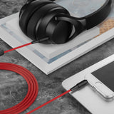 Geekria Audio Cable with Mic and Mute Control Compatible with Anker Soundcore Space One Pro/Q45/Q11i, Life Q35 Q30 Q20i Neo Headphones, 3.5mm Aux Replacement Stereo Cord (4ft / 1.2m)