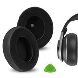 Geekria Comfort Hybrid Velour Replacement Ear Pads for Turtle Beach Stealth Pro Headphones, Ear Cushions, Repair Parts (Black)