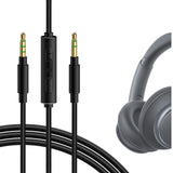 Geekria Audio Cable with Mic Compatible with Anker Soundcore Space One Q20i Q45 Life 2 Neo, COWIN E7 Cable, 3.5mm Replacement Stereo Cord with Inline Microphone and Volume Control (4 ft / 1.2 m)