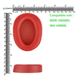 Geekria QuickFit Replacement Ear Pads for Sony MDR 100ABN WH H900N Headphones Ear Cushions, Headset Earpads, Ear Cups Cover Repair Parts (Red)