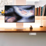 Geekria Desktop Computer Under Desk Mount, Compatible with Apple 2024 Mac Mini M4/ 2024 Mac Mini M4 Pro, 3D Printed Monitor Mount - Wall Mount- VESA Stand- Accessories (Silver)