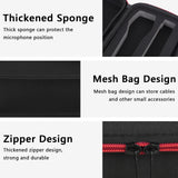 Geekria for Creators Dual Microphones Case Compatible with Bietrun SY-WXM-2, WXM02, WXM19, WXM31, Shure BLX2/PG58, Hard Shell Mic Carrying Case, Travel Protective Bag with Cable Storage (Black)