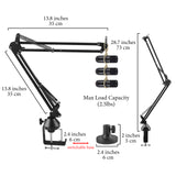 Geekria for Creators Microphone Arm Compatible with Fifine K669, K670, K670B, K658, K678, AmpliGame A6T, A8, Mic Boom Arm Mount Adapter, Suspension Stand, Mic Scissor Arm, Desk Mount Holder