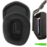 Geekria Comfort Mesh Fabric Replacement Ear Pads for Logitech G733, G535, G335 Headphones Ear Cushions, Repair Parts with Video Guide (Black)