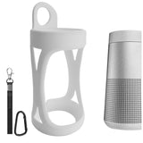 Geekria Silicone Speaker Case Cover, Compatible with Bose SoundLink Revolve, Replacement Bluetooth Speakers Travel Carrying Case with Keychain Hook