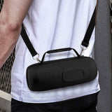 Geekria Shield Speaker Case Compatible with JBL Charge 5, Charge 4 Portable Bluetooth Speaker Case, Replacement Hard Shell Travel Carrying Bag with Cable Storage (Black)