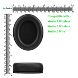 Geekria SNAP Magnetic Ear Pads for Beats Studio 3 Wireless, Studio 2 Wireless, Studio 2 Wire Easy Switch Ear Cushions, Exchange Earpads in Seconds (Black Protein Leather, 1 Pair)