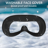 Geekria VR Cover Accessories Set Compatible With Pico Neo 3, Touch Controller Grip Cover, Pico Neo 3 Front Face Protector Cover, Silicone Face Cover with Lens Protective Cover (Black)