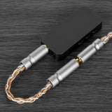 Geekria 4.4mm Balanced Male to 3.5mm Balanced Female Adapter, Silver-Plated Copper Audio Cable, Headphone Upgrade Converter Dongle, Balanced TRRRS to TRRS Jack Plug (0.5ft)